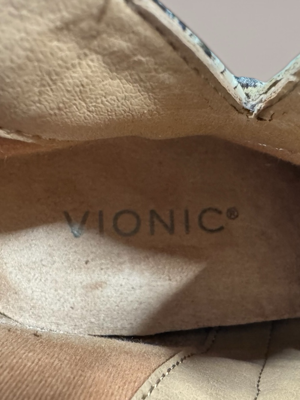 VIONIC Naomi Suede Snake-Print Ankle Boot Size 7 - Picture 7 of 11